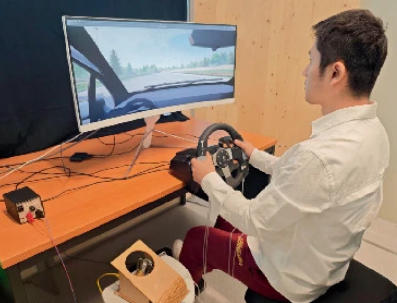 Using a Pneumatic Tactile Steering Wheel paper